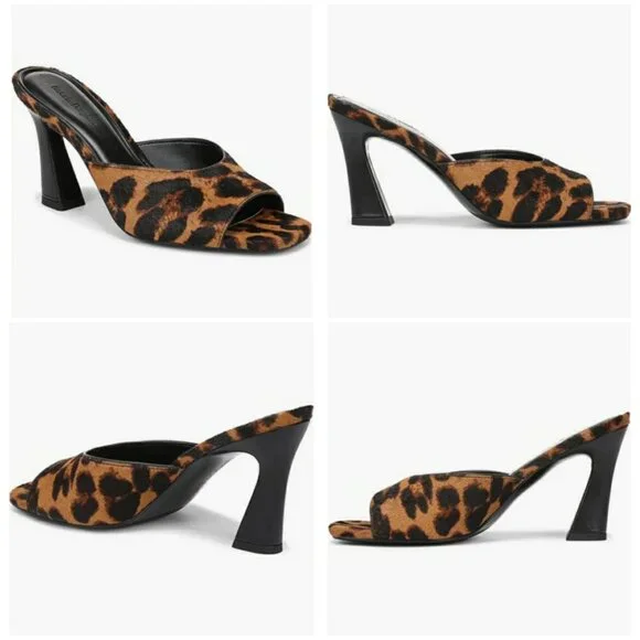 💕FAVORITE DAUGHTER Katharin Calf Hair Sandal Brandy Brown Leopard Print 11 NWT